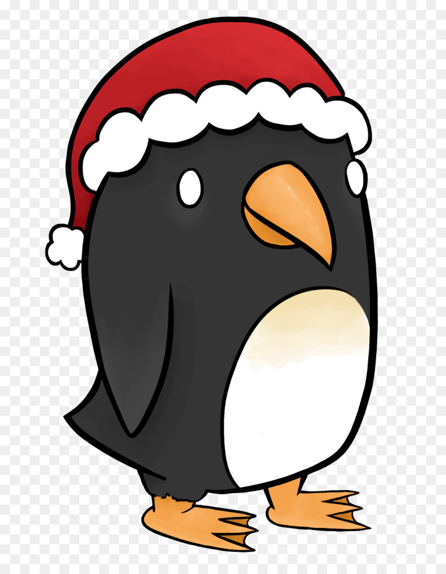 Pingüino，Gorro De Papá Noel PNG