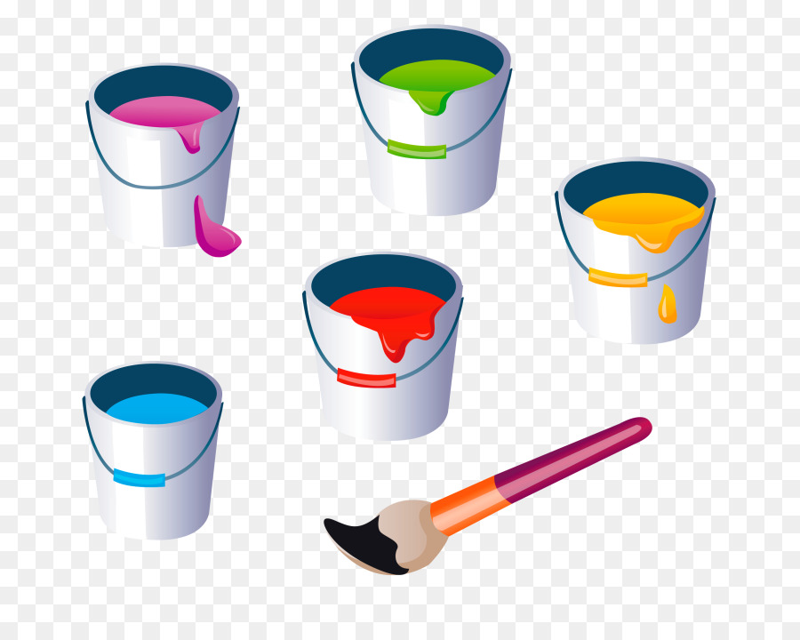 Cubos De Pintura，Bandera PNG