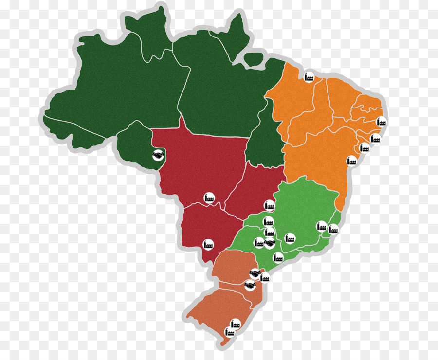 Regiones De Brasil，Mapa PNG