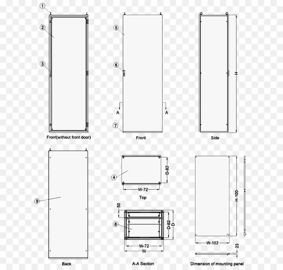 Dibujo Técnico，Dimensiones PNG