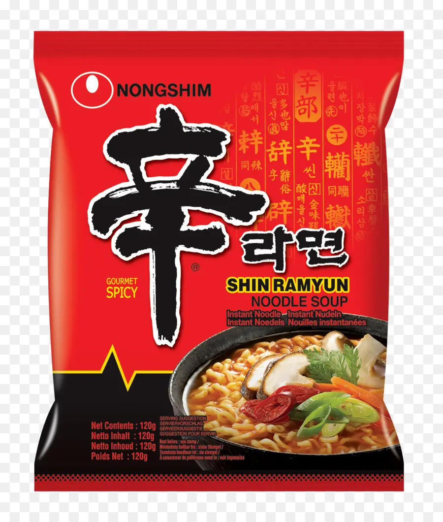 Sopa De Fideos Shin Ramyun，Picante PNG