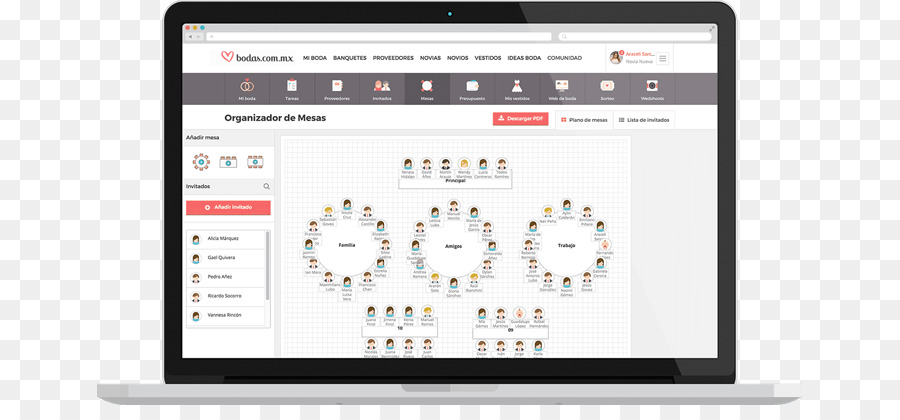 Plano De Asientos Para Bodas，Computadora Portátil PNG