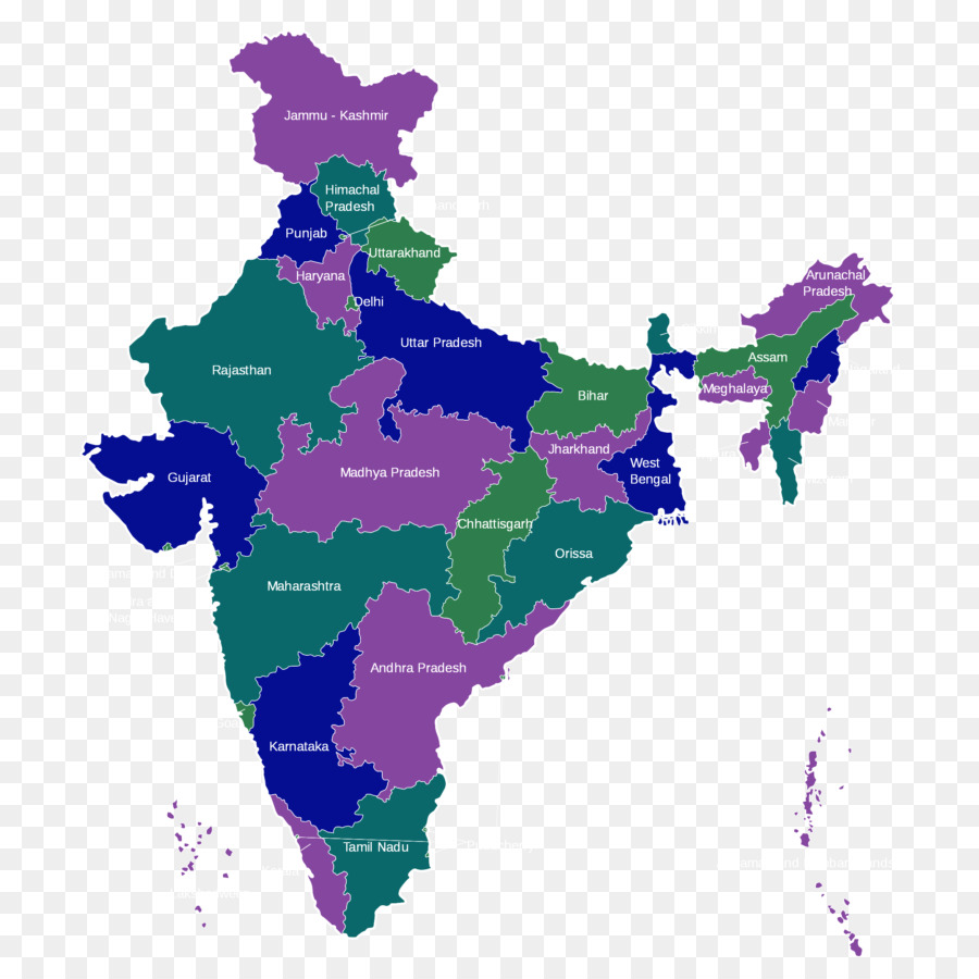 Mapa De La India，País PNG