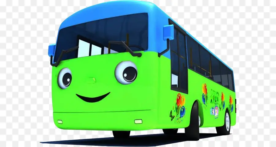 Autobús Verde，Dibujos Animados PNG