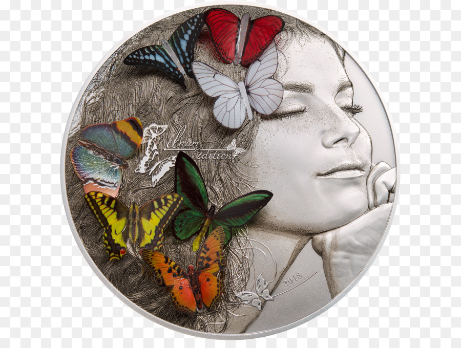 Mariposa，Moneda De Plata PNG