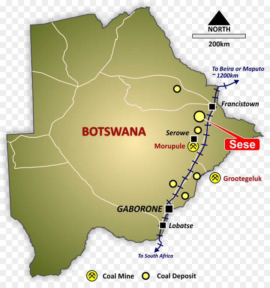 Mapa De Botsuana，País PNG