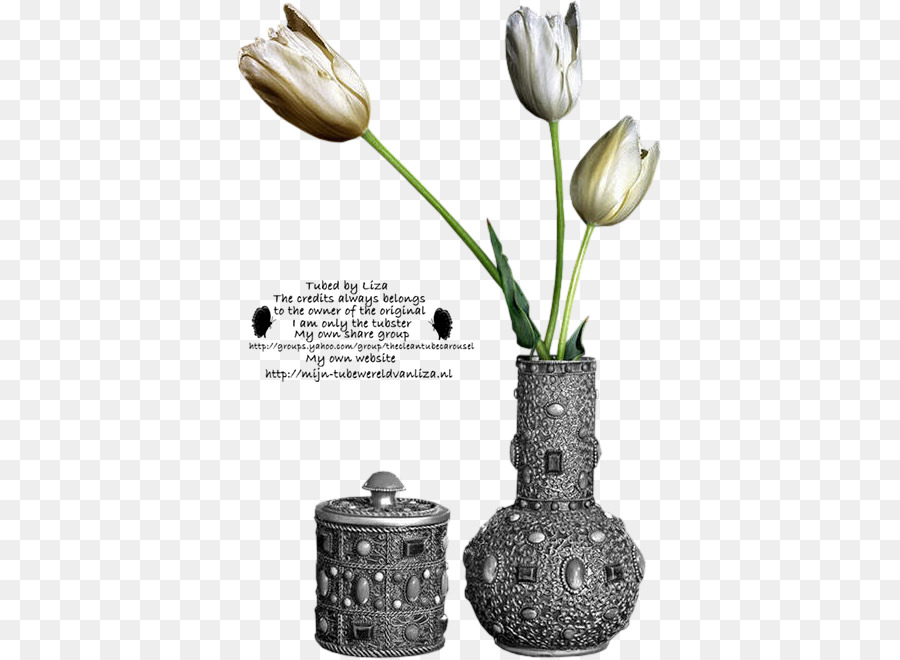 Jarrón Decorativo Con Flores，Tulipanes PNG