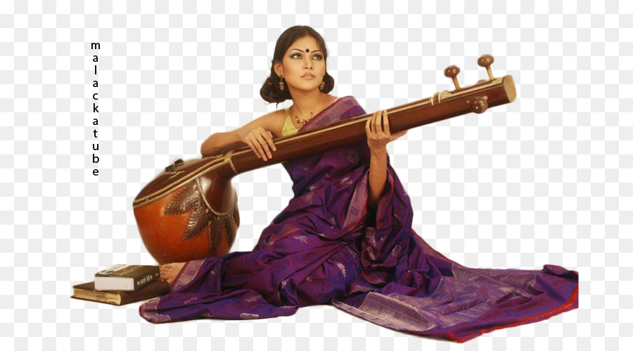 Mujer Jugando Veena，Instrumento PNG