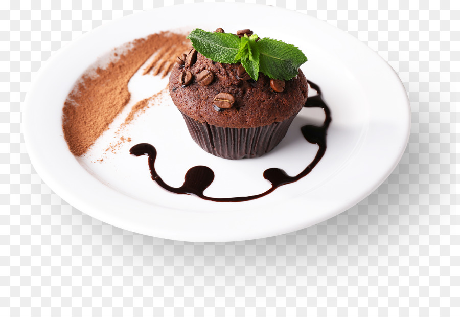 Muffin De Chocolate，Postre PNG