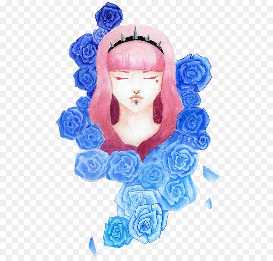 Rosa Azul，Dibujo PNG