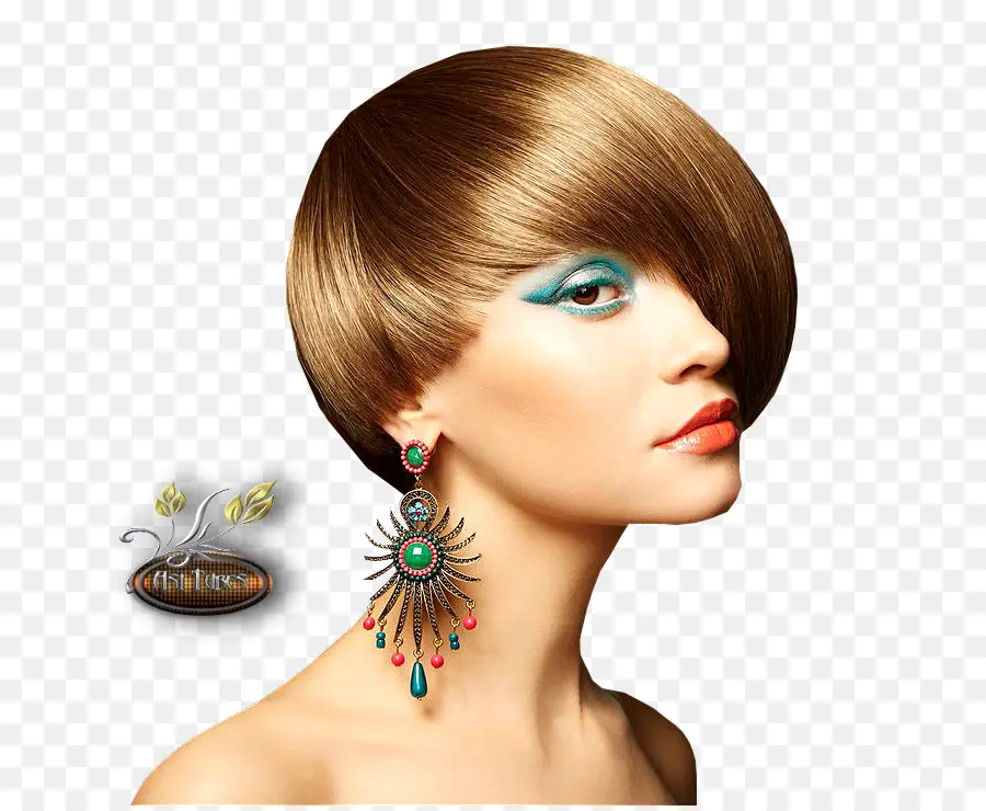 Mujer Con Pelo Corto，Moda PNG