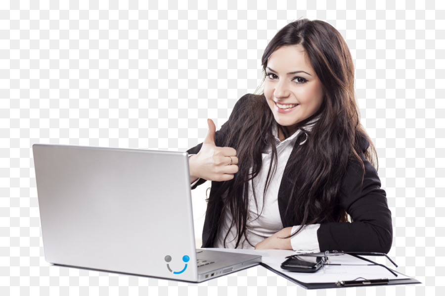 Mujer Con Computador Portatil，Computadora PNG