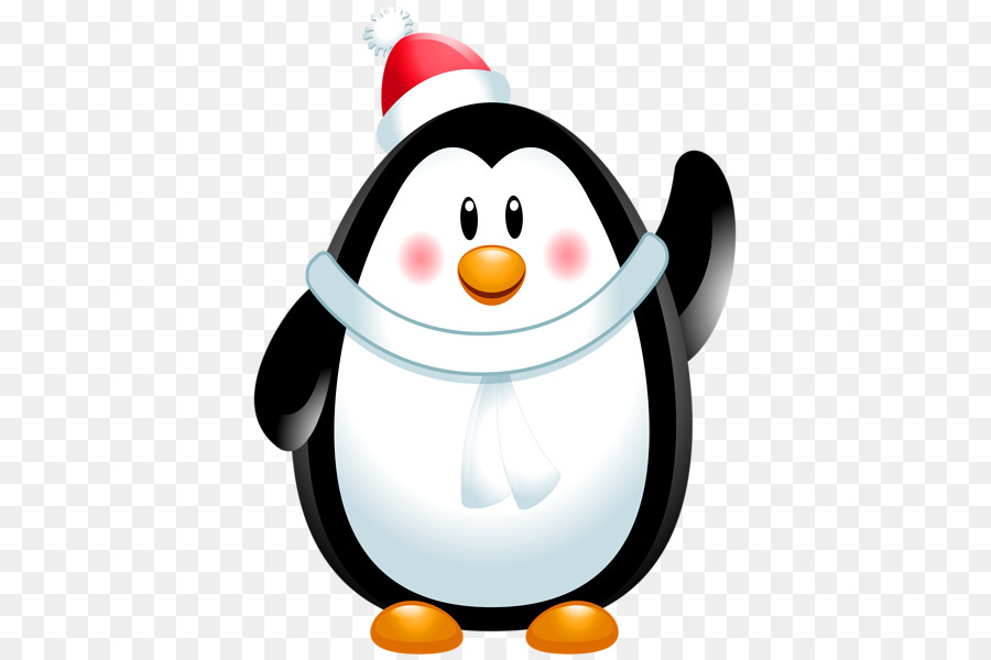 Pingüino，Gorro De Papá Noel PNG