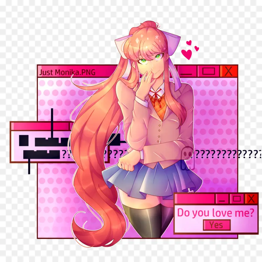 Doki Doki Literatura Club，Sólo Monika PNG