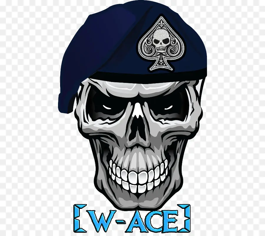 Calavera Con Boina，Militar PNG