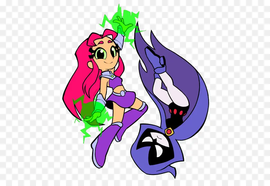 Starfire，Robin PNG