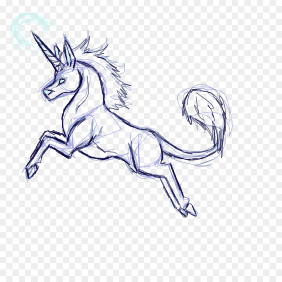 Dibujo De Unicornio，Mítico PNG