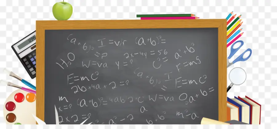 Pizarra Con Ecuaciones Matemáticas，Escuela PNG