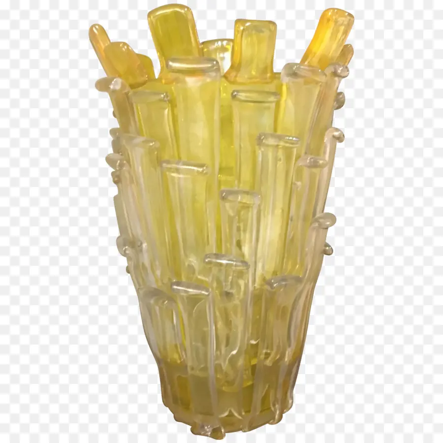 Florero De Vidrio，Amarillo PNG