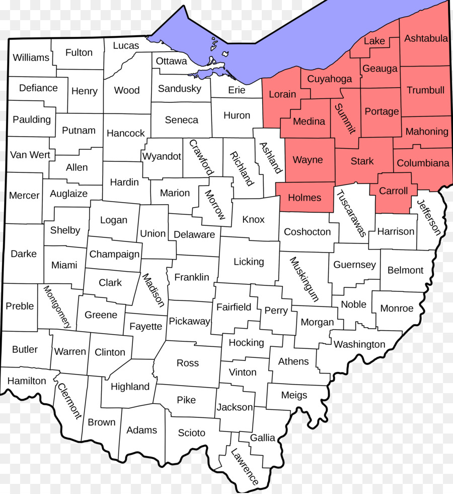 Muskingum County Ohio，Mapa PNG