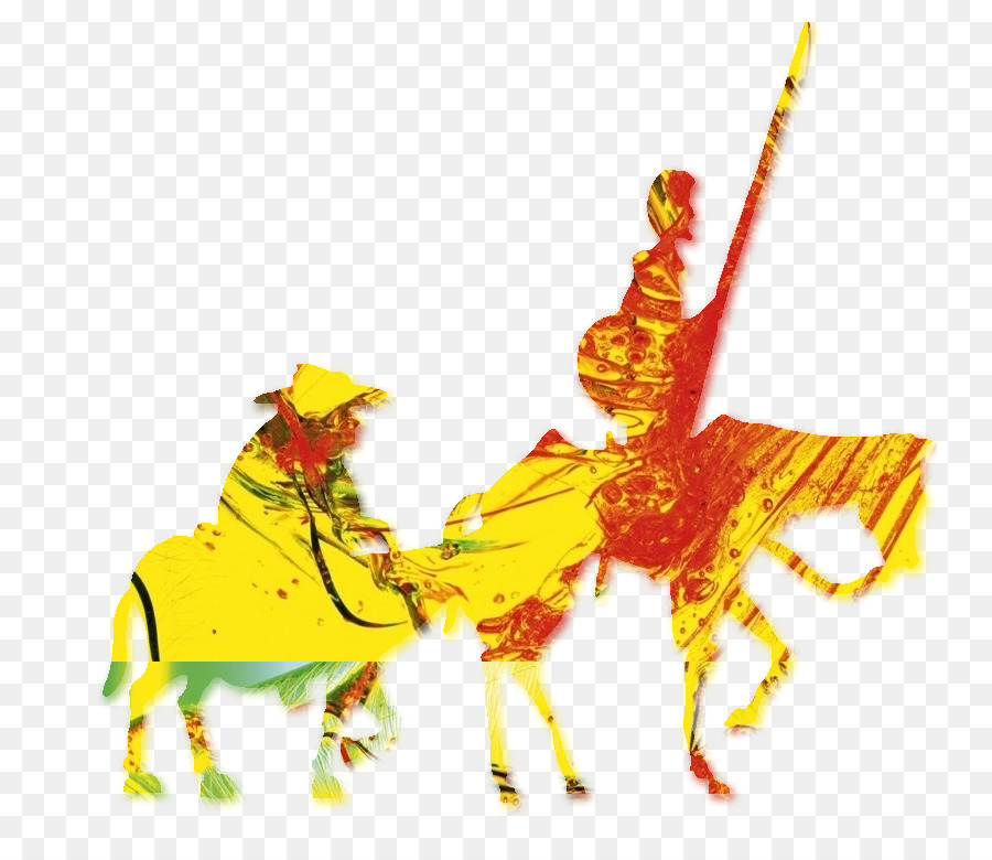 Silueta De Don Quijote，Caballo PNG