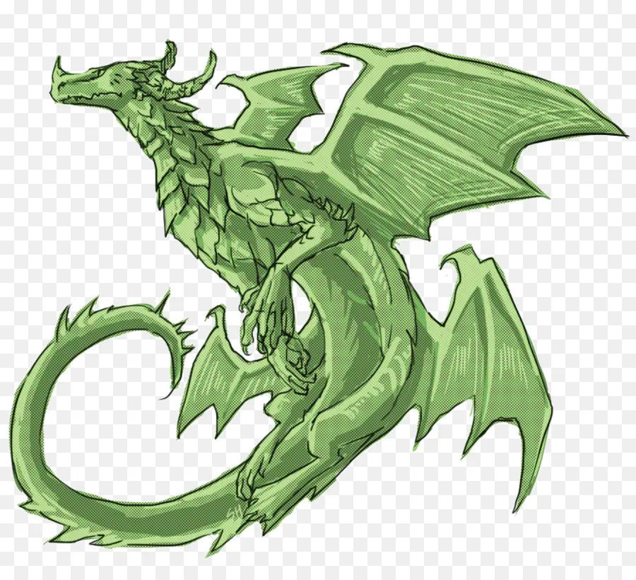 Dragón Verde，Criatura Mítica PNG