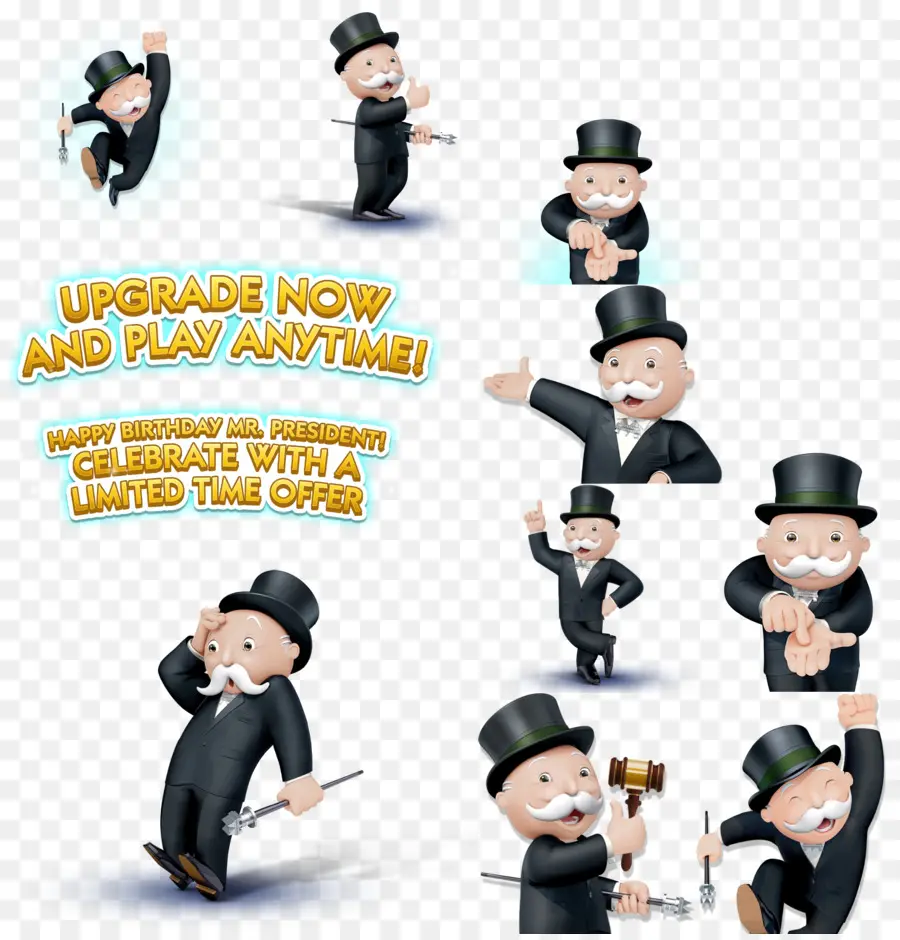 Monopolio，Rich Uncle Pennybags PNG