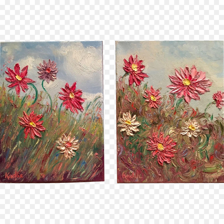 Diseño Floral，Pintura Acrílica PNG