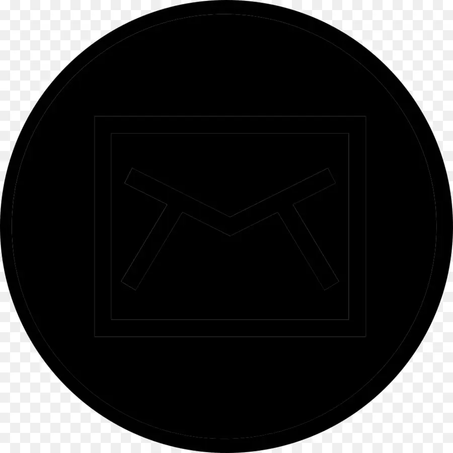 Icono De Correo Electrónico，Negro PNG