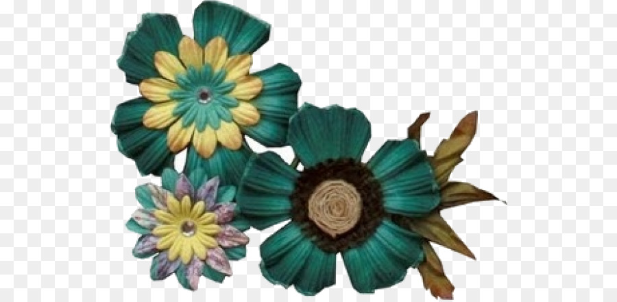 Las Flores Cortadas，Turquesa PNG