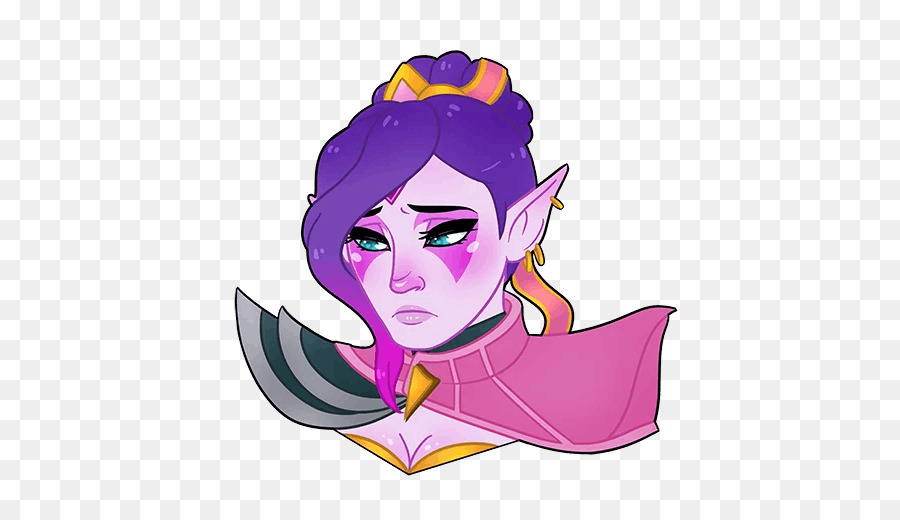 Personaje De Dibujos Animados，Pelo Morado PNG