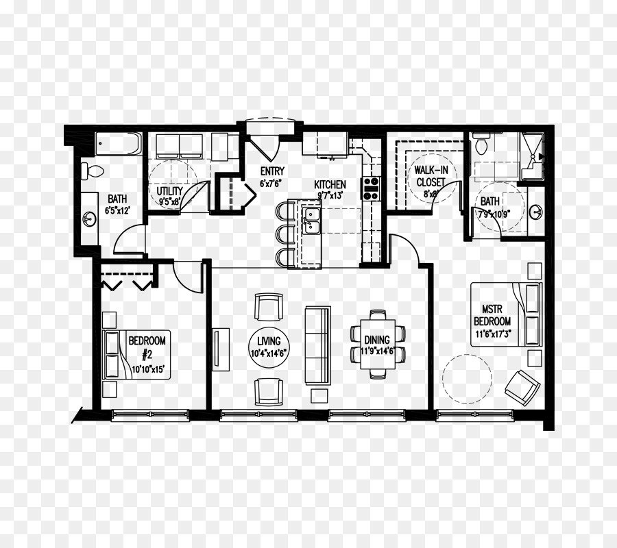 Plan De Piso，Apartamento PNG