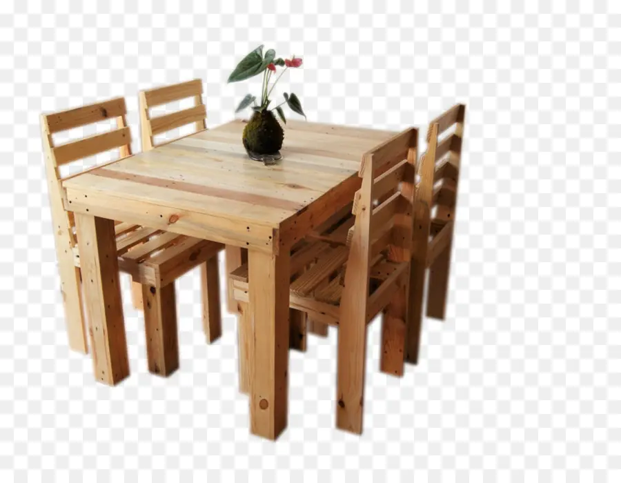 Mesa Y Sillas De Madera，Juego De Comedor PNG