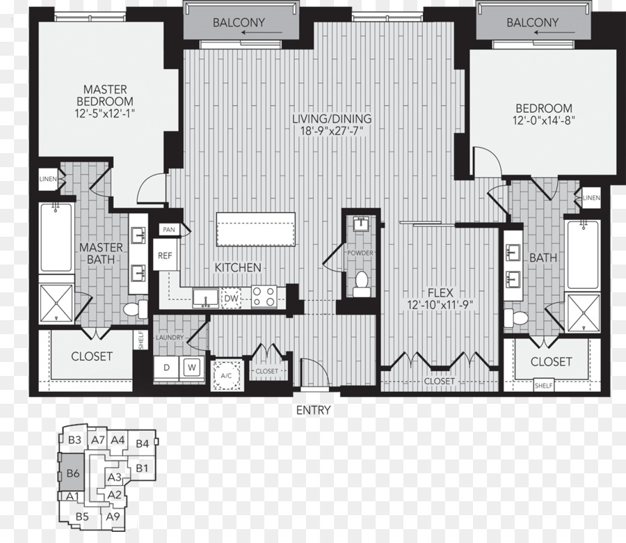 Plan De Piso，Apartamento PNG