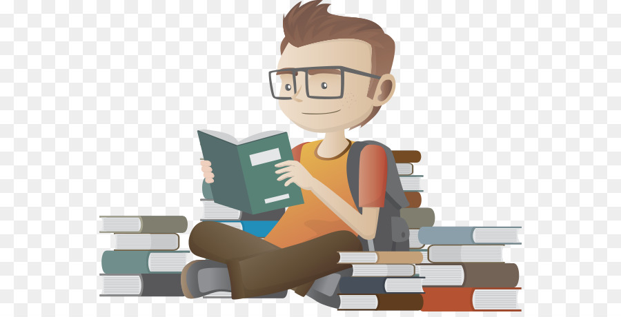 Niño Leyendo，Libros PNG