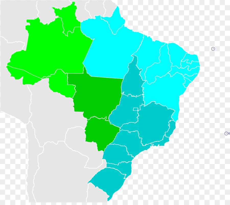 Las Regiones De Brasil，Mapa PNG