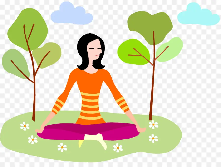 Mujer Meditando，Mujer PNG