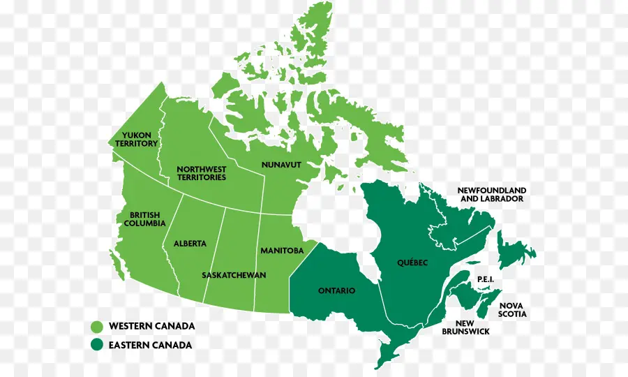 Canadá，Mapa PNG