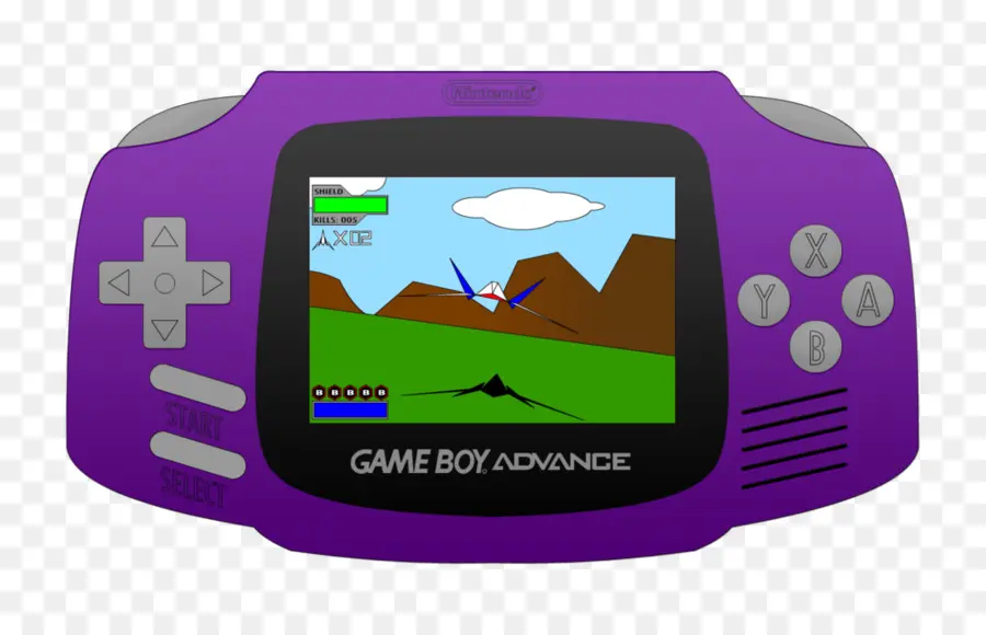 Game Boy Advance Morado，Portátil PNG