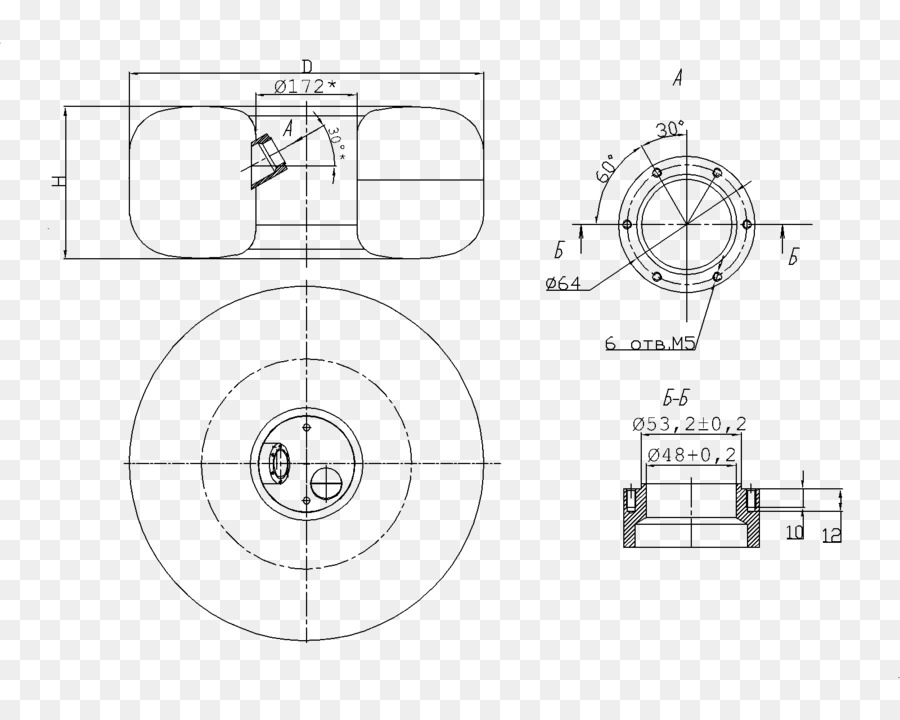 Dibujo Técnico，Cilindro De Gas PNG