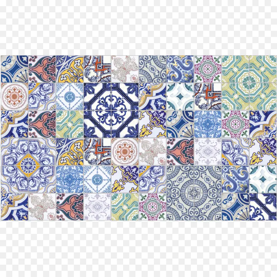 Azulejos Coloridos，Mosaico PNG