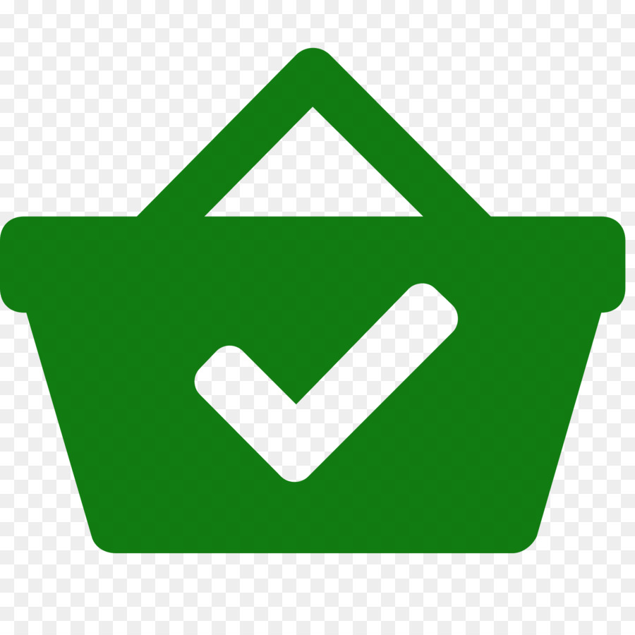 Cesta De Compras Verde，Marca De Verificación PNG