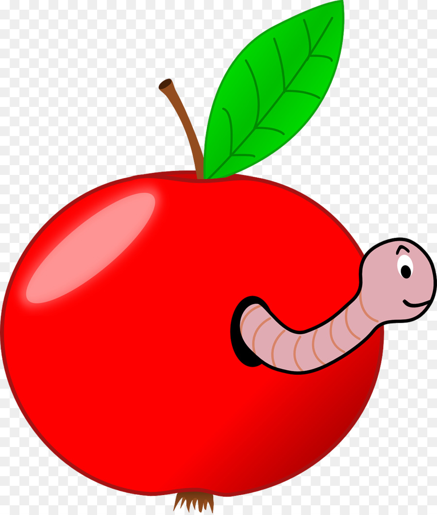 Manzana，Gusano PNG