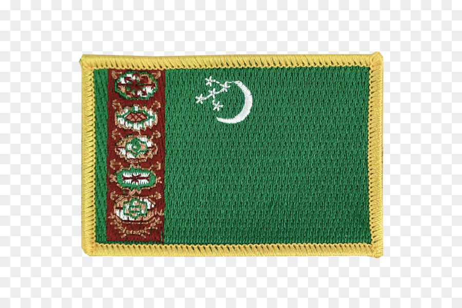 Turkmenistán，Parche Con La Bandera PNG