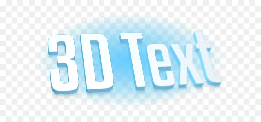 Texto 3d，Azul PNG