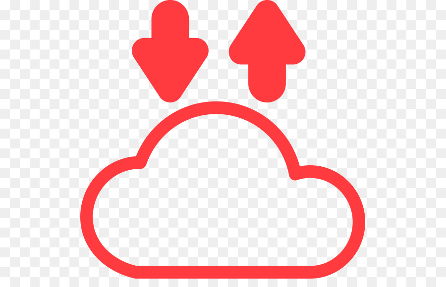 Nube Con Flechas，Rojo PNG