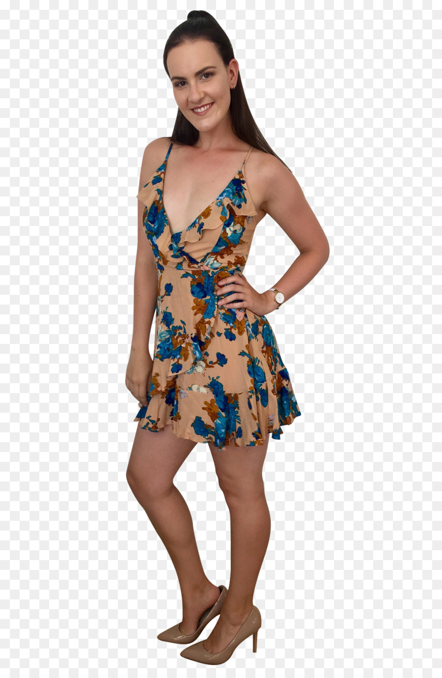 Vestido De Flores，Mujer PNG