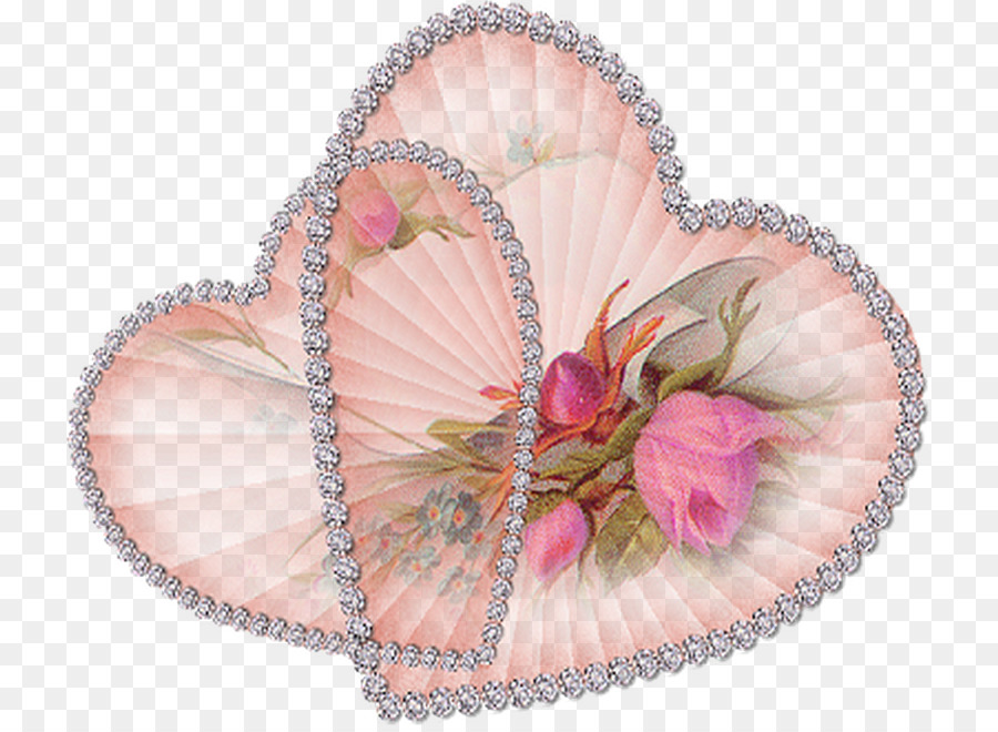 Corazón Con Flores，Rosa PNG