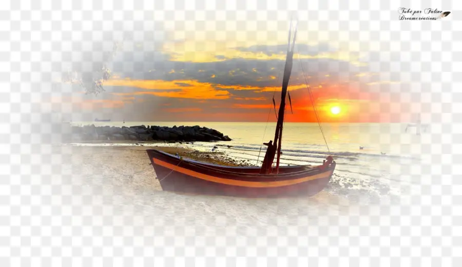 Bote，Atardecer PNG