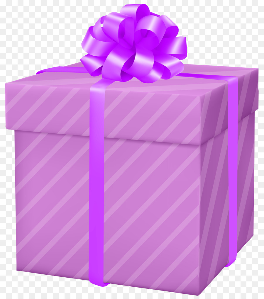 Caja De Regalo Morada，Presente PNG